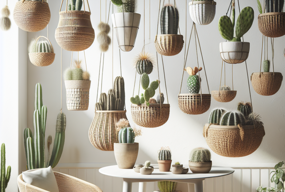 Cómo crear un mini jardín de cactus en macetas colgantes paso a paso