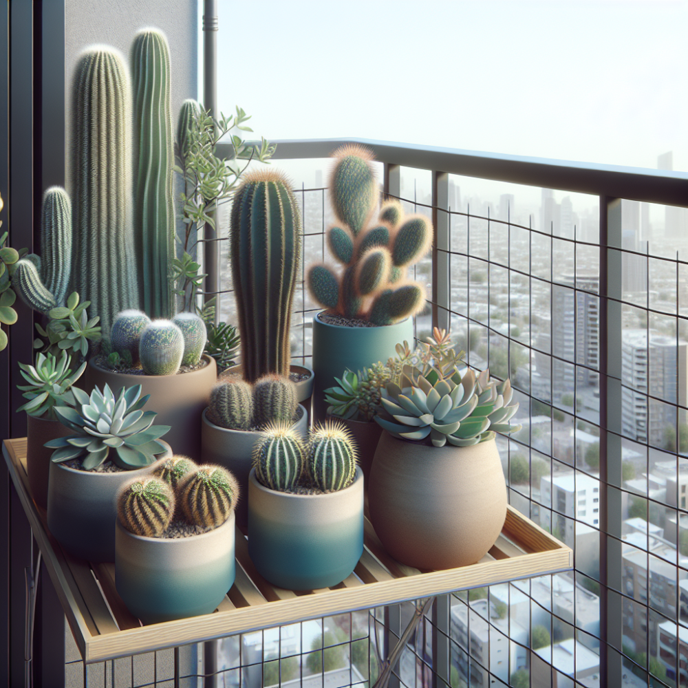 Como proteger cactus y suculentas del viento en balcones y terrazas