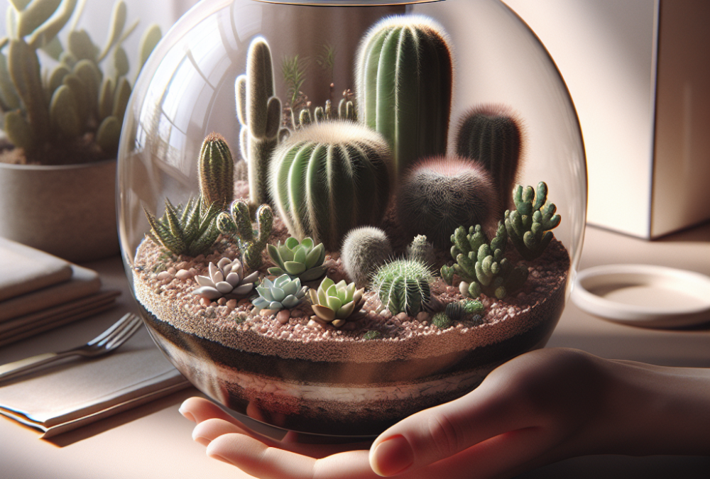 Guía para crear un terrario desértico paso a paso (cactus y suculentas)