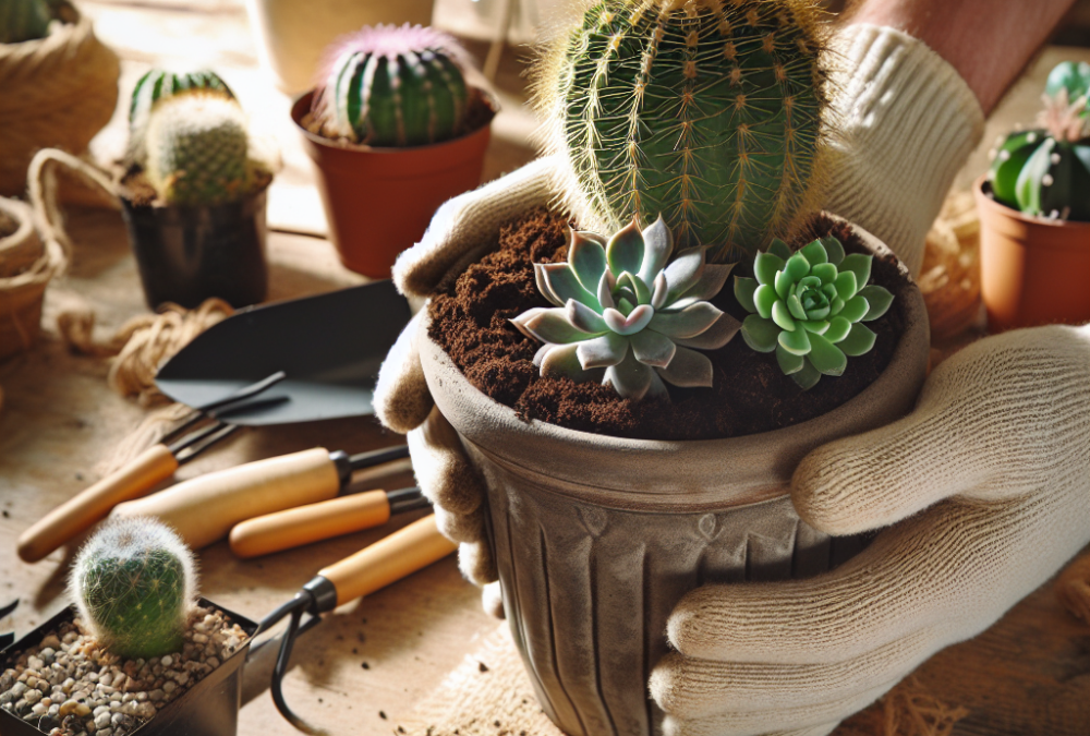 Guía definitiva para trasplantar cactus y suculentas en macetas decorativas