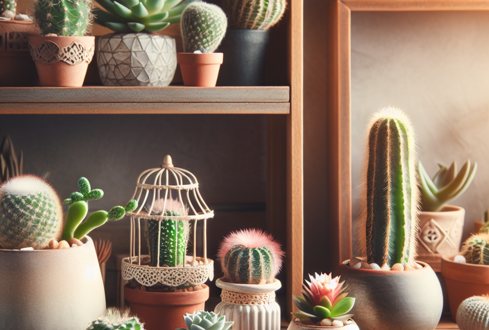 Cómo crear un mini jardín de cactus en estanterías pequeñas: plantas, macetas y mantenimiento